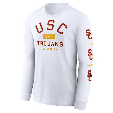 Men's Nike White USC Trojans Primetime Classic Location Long Sleeve T-Shirt