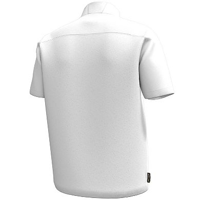 Men's Under Armour White Notre Dame Fighting Irish Motivate Quarter-Zip Short Sleeve Top
