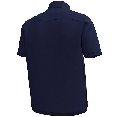 Men's Under Armour Navy Auburn Tigers Motivate Quarter-Zip Short Sleeve Top