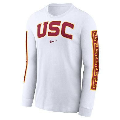 Men's Nike White USC Trojans Local Spirit Slogan Long Sleeve T-Shirt
