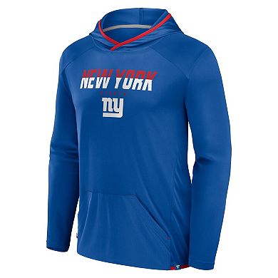 Men's Fanatics Royal New York Giants Transitional Defender Hoodie Long Sleeve T-Shirt