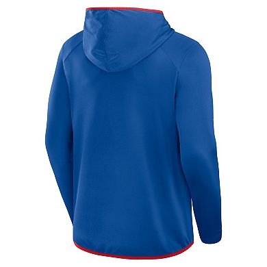 Men's Fanatics Royal New York Giants Transitional Defender Hoodie Long Sleeve T-Shirt