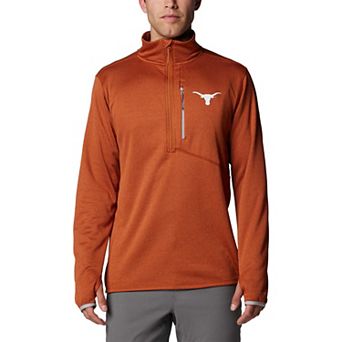 Men's Columbia Texas Orange Texas Longhorns Park View Grid Fleece Omni-Wick Half-Zip Jacket