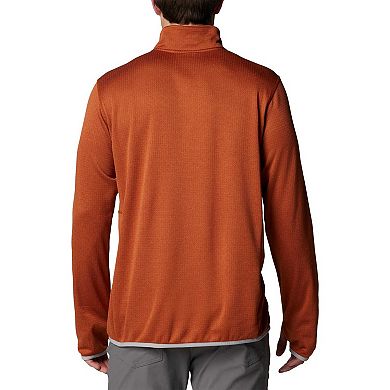 Men's Columbia Texas Orange Texas Longhorns Park View Grid Fleece Omni-Wick Half-Zip Jacket