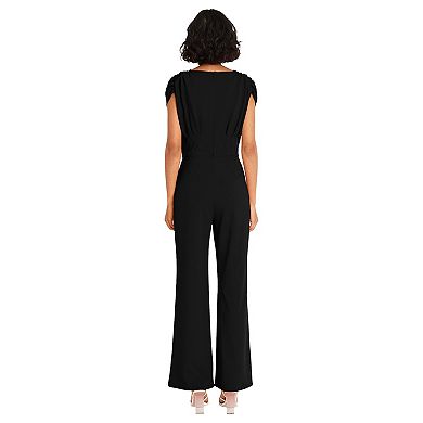 Women's Ali Ro V-Neck Pin Tuck Jumpsuit