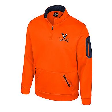 Men's Colosseum Orange Virginia Cavaliers Mainframe Quarter-Zip Fleece Jacket