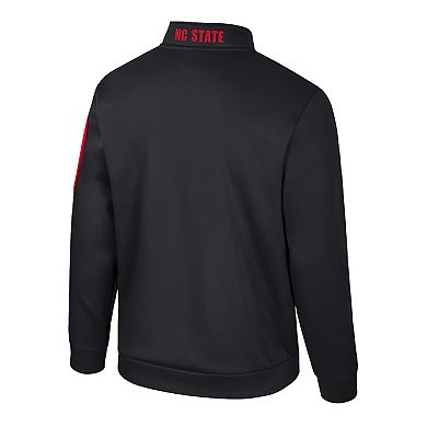 Men's Colosseum Black NC State Wolfpack Mainframe Quarter-Zip Fleece Jacket
