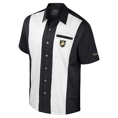 Men's Colosseum Black Army Black Knights Strike Bowling Button-Up Shirt