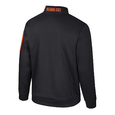 Men's Colosseum Black Oklahoma State Cowboys Mainframe Quarter-Zip Fleece Jacket