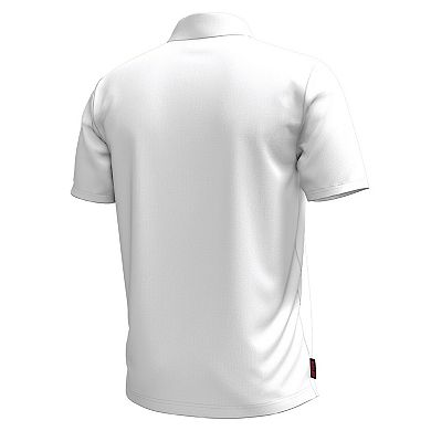 Men's Under Armour White Maryland Terrapins Playoff Chest Stripe Performance Polo