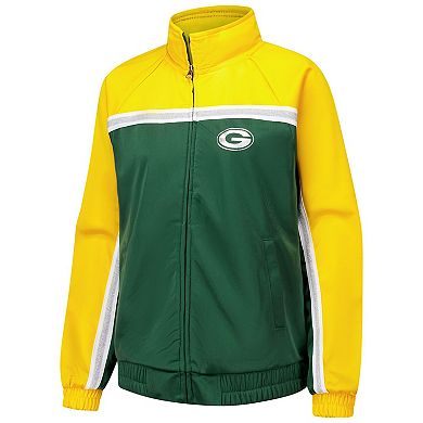 Women's G-III 4Her by Carl Banks Green Green Bay Packers Post Game Full-Zip Track Jacket