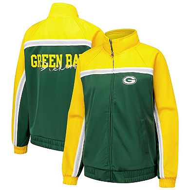 Women's G-III 4Her by Carl Banks Green Green Bay Packers Post Game Full-Zip Track Jacket