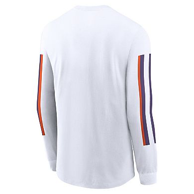 Men's Nike White Clemson Tigers Local Spirit Slogan Long Sleeve T-Shirt