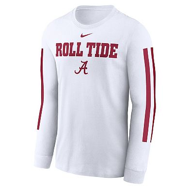 Men's Nike White Alabama Crimson Tide Local Spirit Slogan Long Sleeve T-Shirt