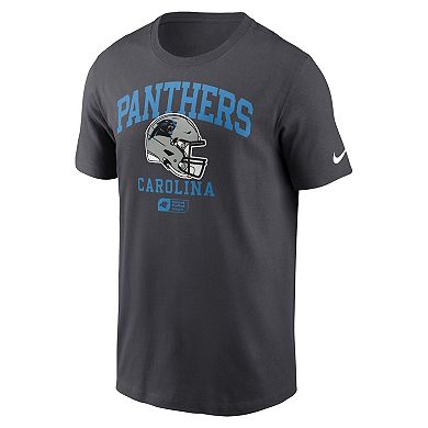 Men's Nike Anthracite Carolina Panthers Helmet Essential T-Shirt