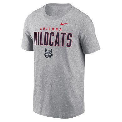 Men's Nike Heather Gray Arizona Wildcats Campus 2-Hit Primary Mascot T-Shirt