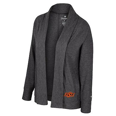 Women's Colosseum Charcoal Oklahoma State Cowboys Dash Cardigan