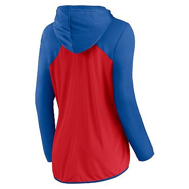 Women's Fanatics Red/Royal Buffalo Bills Script Full-Zip Hoodie