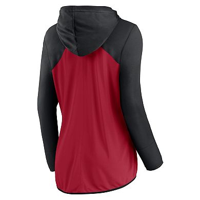 Women's Fanatics Red/Black Atlanta Falcons Script Full-Zip Hoodie