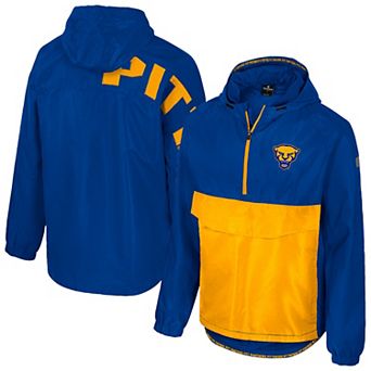 Men's Colosseum Royal Pitt Panthers Reloaded Anorak Half-Zip Jacket