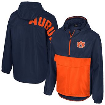 Men's Colosseum Navy Auburn Tigers Reloaded Anorak Half-Zip Jacket