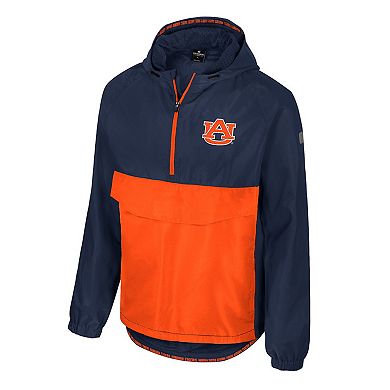 Men's Colosseum Navy Auburn Tigers Reloaded Anorak Half-Zip Jacket
