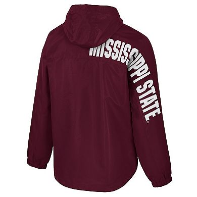 Men's Colosseum Maroon Mississippi State Bulldogs Reloaded Anorak Half-Zip Jacket