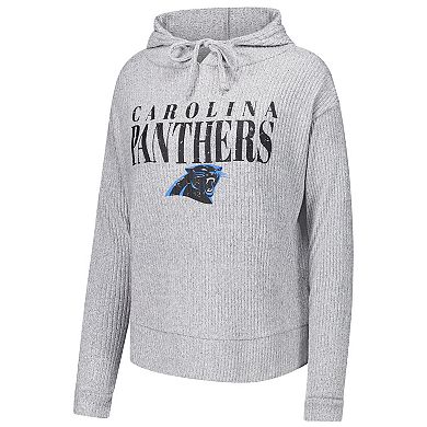Women's Concepts Sport Gray Carolina Panthers Juniper Long Sleeve Hoodie Top & Shorts Set