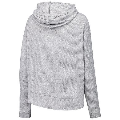 Women's Concepts Sport Gray Carolina Panthers Juniper Long Sleeve Hoodie Top & Shorts Set