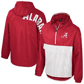 Men's Colosseum Crimson Alabama Crimson Tide Reloaded Anorak Half-Zip Jacket
