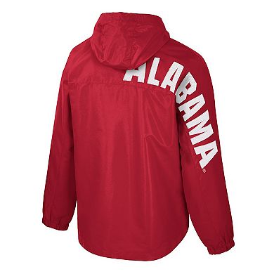 Men's Colosseum Crimson Alabama Crimson Tide Reloaded Anorak Half-Zip Jacket