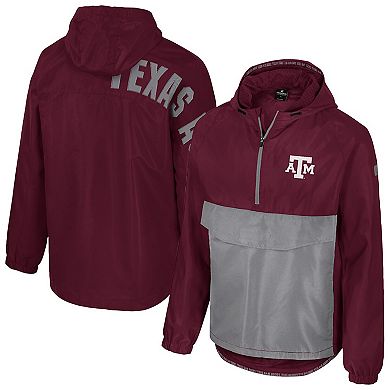 Men's Colosseum Maroon Texas A&M Aggies Reloaded Anorak Half-Zip Jacket