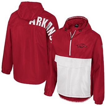 Men's Colosseum Cardinal Arkansas Razorbacks Reloaded Anorak Half-Zip Jacket