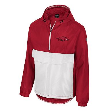 Men's Colosseum Cardinal Arkansas Razorbacks Reloaded Anorak Half-Zip Jacket