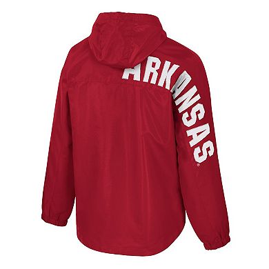 Men's Colosseum Cardinal Arkansas Razorbacks Reloaded Anorak Half-Zip Jacket