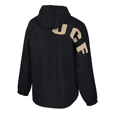 Men's Colosseum Black UCF Knights Reloaded Anorak Half-Zip Jacket
