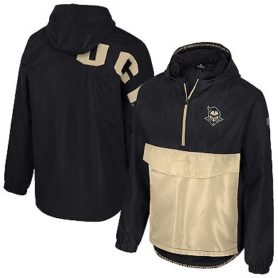 Men's Colosseum Black UCF Knights Reloaded Anorak Half-Zip Jacket