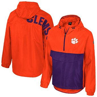 Men's Colosseum Orange Clemson Tigers Reloaded Anorak Half-Zip Jacket