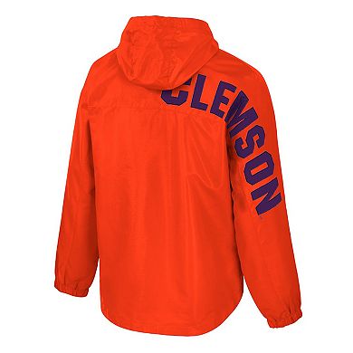 Men's Colosseum Orange Clemson Tigers Reloaded Anorak Half-Zip Jacket
