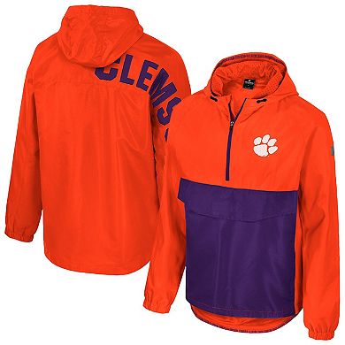 Men's Colosseum Orange Clemson Tigers Reloaded Anorak Half-Zip Jacket