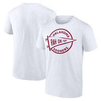Men's Fanatics White Oklahoma Sooners Football Fan T-Shirt