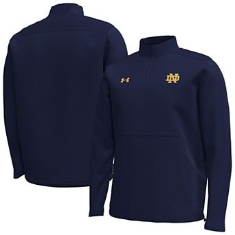 Men's Under Armour Navy Notre Dame Fighting Irish Motivate Quarter-Zip Performance Jacket