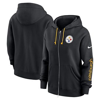 Women's Nike Black Pittsburgh Steelers Plus Size Phoenix Full-Zip Hoodie