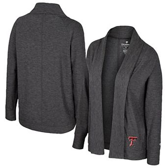 Women's Colosseum Charcoal Texas Tech Red Raiders��Dash Cardigan