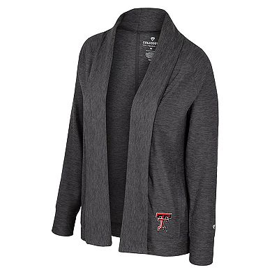 Women's Colosseum Charcoal Texas Tech Red Raiders Dash Cardigan
