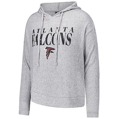Women's Concepts Sport Gray Atlanta Falcons Juniper Long Sleeve Hoodie Top & Shorts Set