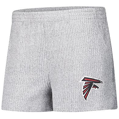 Women's Concepts Sport Gray Atlanta Falcons Juniper Long Sleeve Hoodie Top & Shorts Set