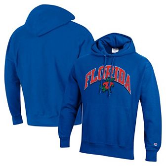 Men's Champion Royal Florida Gators Vault Late Night Reverse Weave Pullover Hoodie
