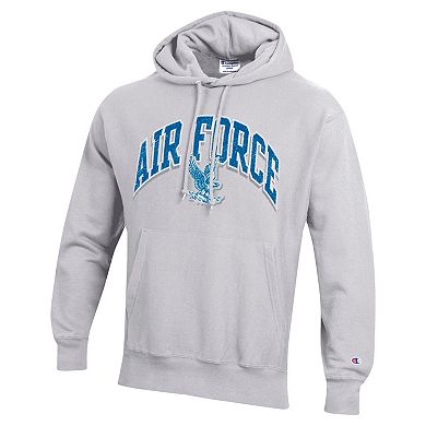 Men's Champion Gray Air Force Falcons Vault Late Night Reverse Weave Pullover Hoodie