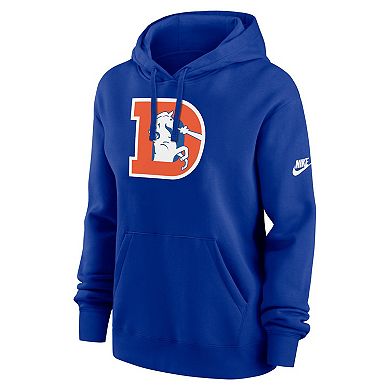 Women's Nike Royal Denver Broncos Club Fleece Pullover Hoodie